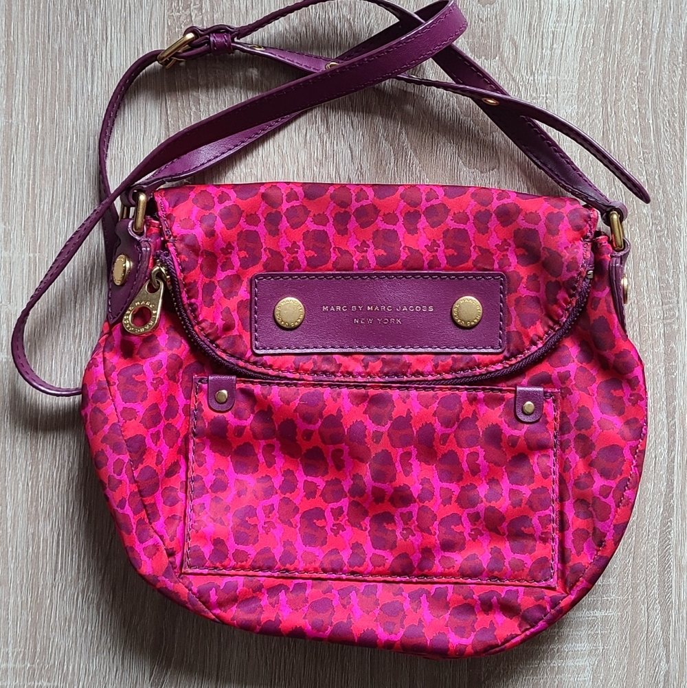 Marc by Marc Jacobs Pink Leopard Print Crossbody Bag
